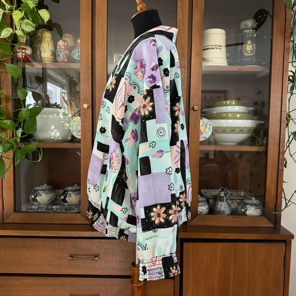 Vintage 90’s Coquette Brenda Goode Petites Floral Button-down Jacket - Picture 4 of 7